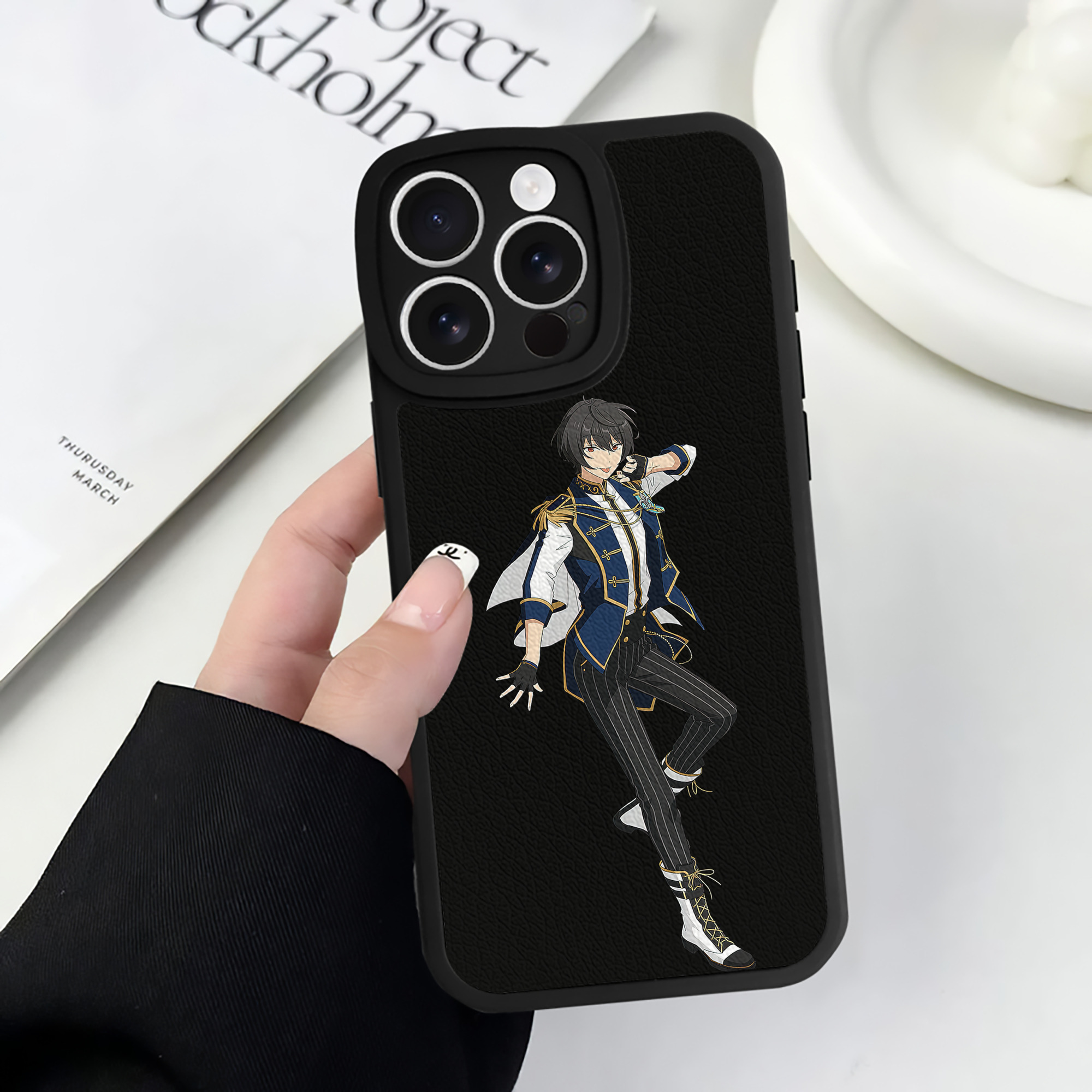 （画像用） あんさんぶるスターズ! Ensemble Stars 【iPhone 16シリーズ対応】シリコンスマホケース（レザー調） 材質：シリコン